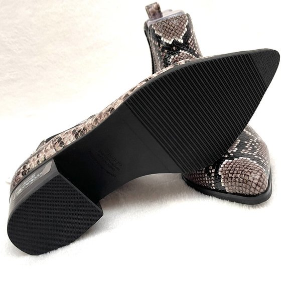 NIB $165 Steve Madden Waterproof Emelia Leather Bootie in Snakeskin Design 7.5 - Picture 11 of 12